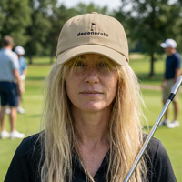 Embroidered Degenerate Golf Baseball Cap