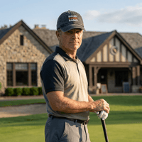 Bang! Bang! Bang! embroidered golf vintage cap — bold stacked typography | Golf Subculture