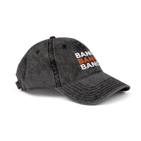 Bang! Bang! Bang! embroidered golf vintage cap — lifestyle on course | Golf Subculture