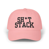 SH*T STACK golf dad cap black text - Golf Subculture