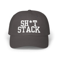 SH*T STACK golf dad cap white text - Golf Subculture