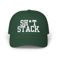 SH*T STACK golf dad cap white text - Golf Subculture